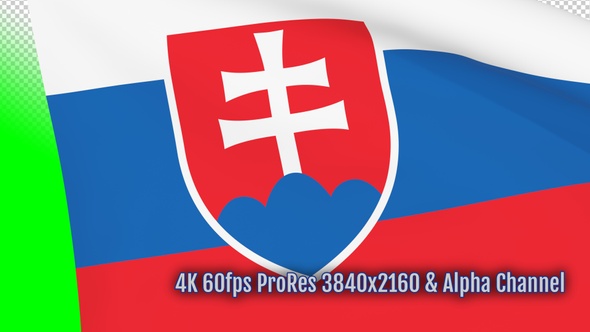 Slovakian waving flag transition