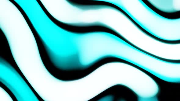 Turquoise and White Abstract Wave Liqiud Animation