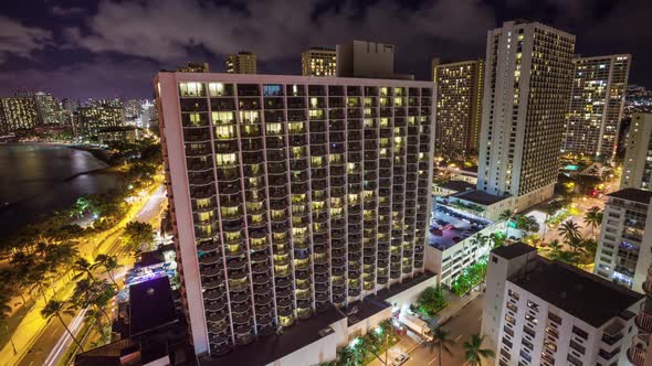 Honolulu Hawaii Time Lapse Night