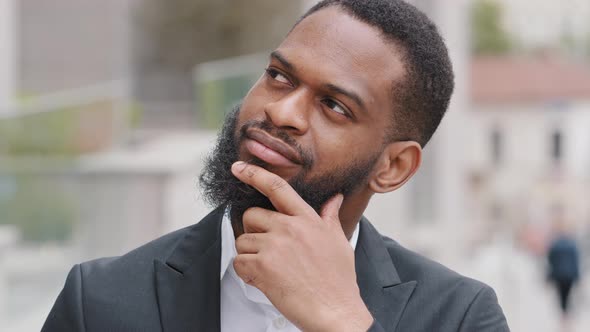 Attractive Young African American Student Ponders His Profession Career Prospects