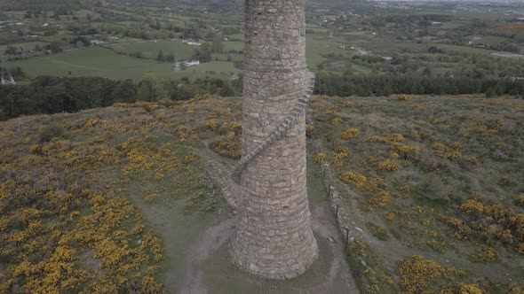 Ballycorus Leadmines Chimney, Remnant Of A Former Lead Mining And Smelting Centre In Dublin, Ireland