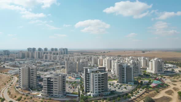 Aerial Shot At a New Neighbourhood At Netivot Israel State