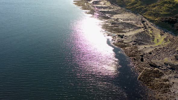 Aerial View of the Amazing Rocky Coast at Ballyederland By Dunkineely in County Donegal  Ireland