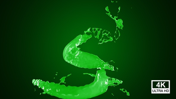 Twisted Green Paint Splash V4 4K alt