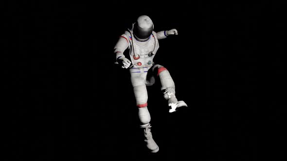 Astronaut testing air pressure