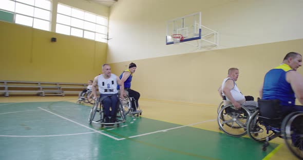 Persons with Disabilities Playing Basketball in the Modern Hall