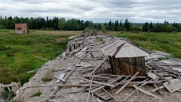 The Roof of an Old Abandoned Farm