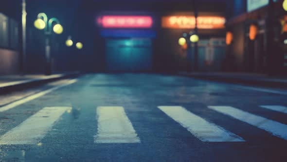 Night Scene of Japan City with Neon Lights alt
