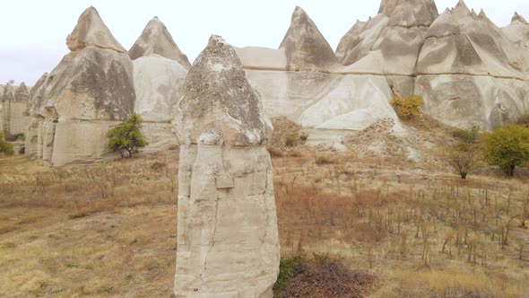 Cappadocia Landscape Aerial View. Turkey. Goreme National Park