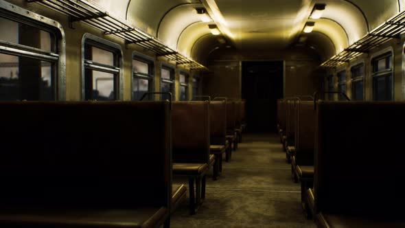 Interior of Old Soviet Electric Train alt