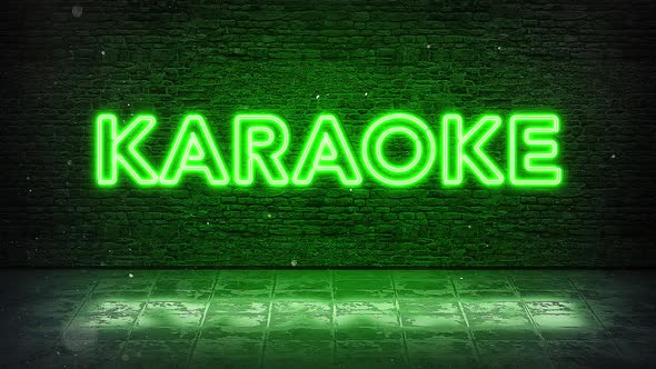 Karaoke Neon Sign Green