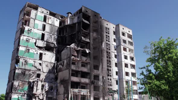 War in Ukraine  Destroyed Building in Borodyanka Bucha District