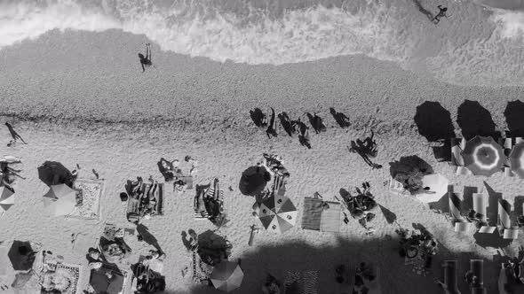 Beautiful Aerial View of Sansone Beach Elba Island