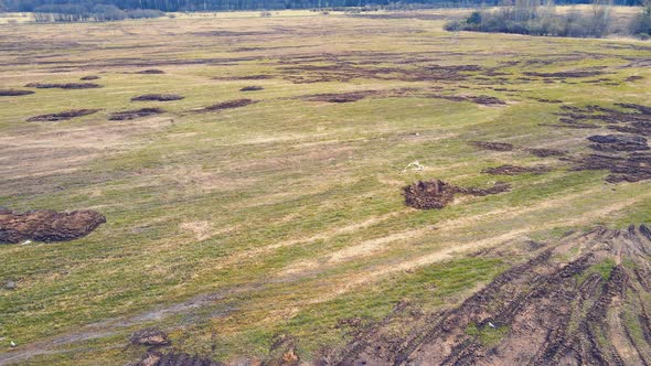 Fast Flight Over Scattered Piles of Manure in a Farm Field