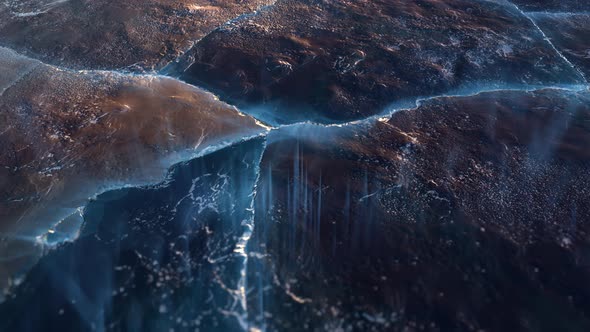 surface of the ice crust 3D animation