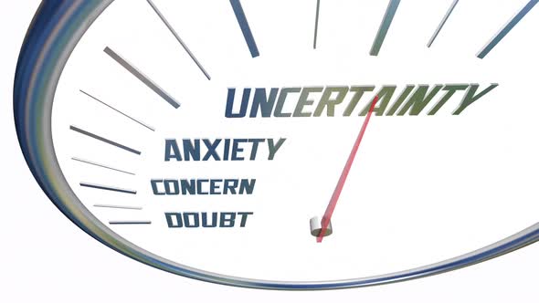 Uncertainty Anxiety Doubt Concern Unknown Stress Speedometer