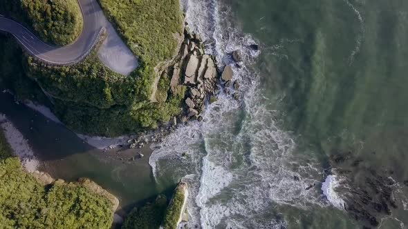 Coastal road aerial