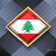 Lebanon Flag Rotating Badge 4K Looping with Transparent Background - VideoHive Item for Sale