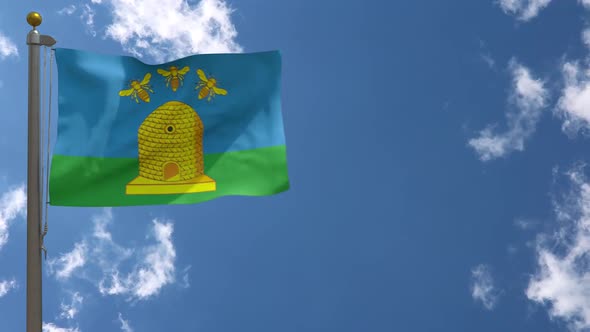 Tambov City Flag (Russia) On Flagpole