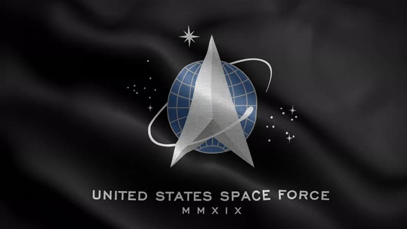 United States Space Force Flag Loop Background 4K