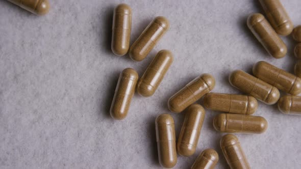 Rotating stock footage shot of vitamins and pills - VITAMINS 0027