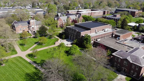 Capital University in Columbus Ohio - Aerial Drone footage of the campus in Bexley, Ohio