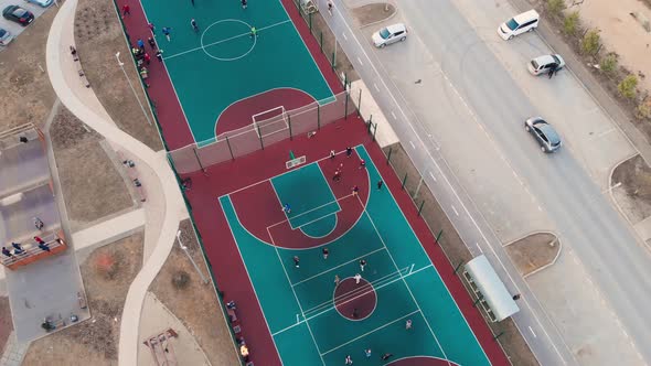 A Video Was Shot From a Great Height From a Drone