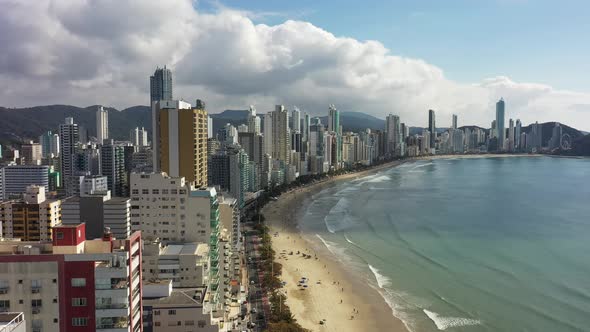 Seascape of Camboriu Balneary brazilian coast city of Santa Catarina state.