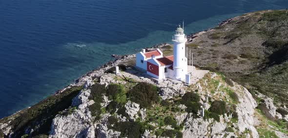 Aerial Shot Of A Lighthouse   Lighthouse Stock Video Footage (9)