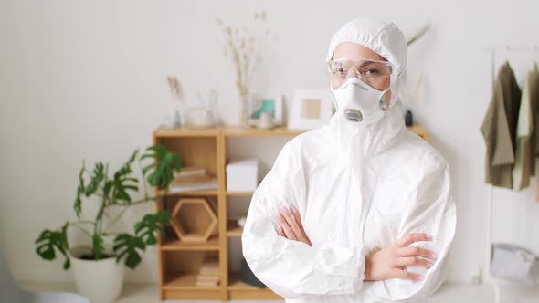 Doctor Video Footage - Woman Wearing A White Personal Protective Equipment