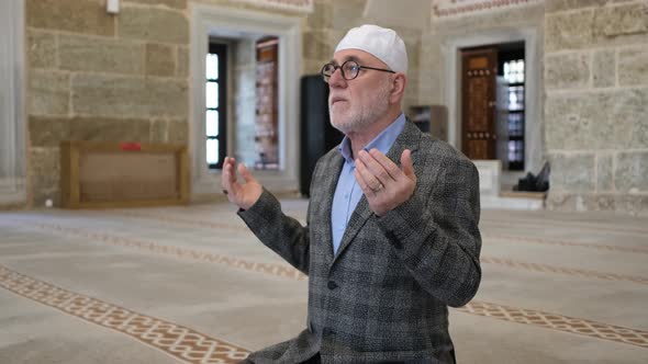 Muslim Pray In Historical Mosque