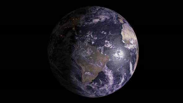 Rotating Earth Globe 4K
