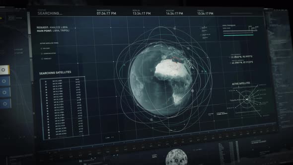 Futuristic Tracking Software Conducts Analysis Of Information On Target Location alt