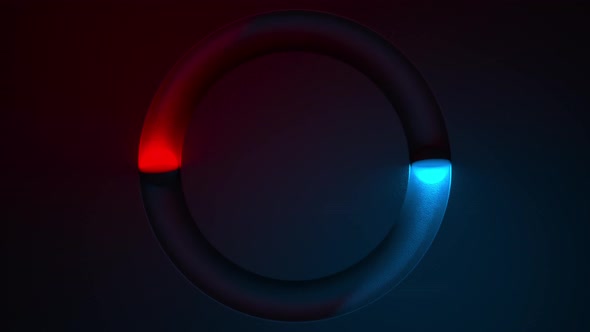 Glowing Ball Rolling in Circular Gutter Animation
