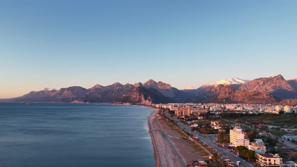 Beach Aerial View Turkey Antalya 4 K