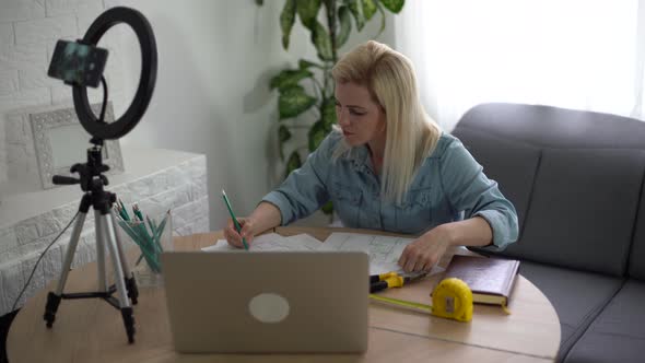 Creative Workspace of a Blogger