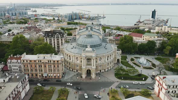 Odessa Opera Theater at Sunset