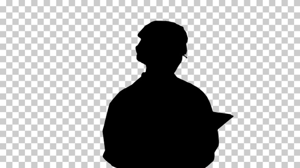 Silhouette Female doctor, Alpha Channel