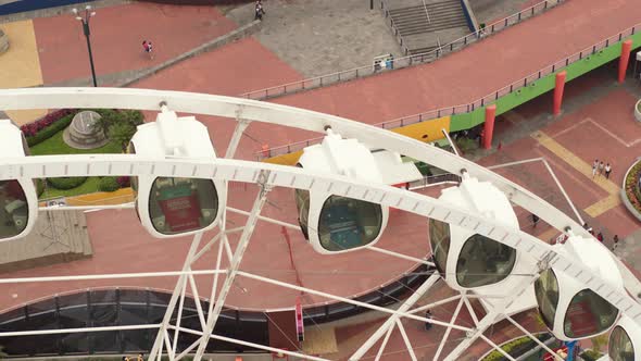 Ferris Wheel Guayaquil City Ecuador Aerial View