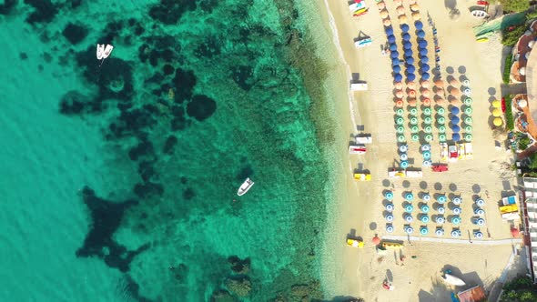 Calabrian Beach, Umbrellas and Boats