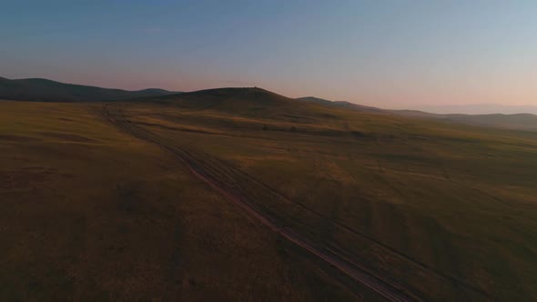 Steppe on Olkhon Island. Lake Baikal, Russia