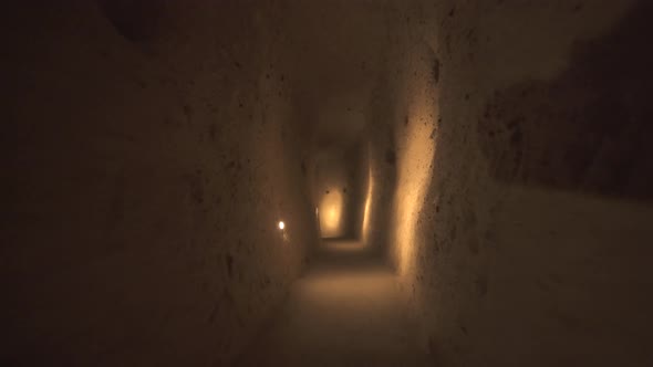 A Long Corridor Connecting the Rooms of the Underground City