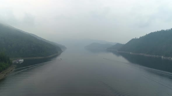 Flight Over Foggy River 