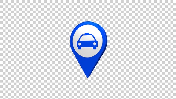 Taxi Stand Map Pin Location Icon
