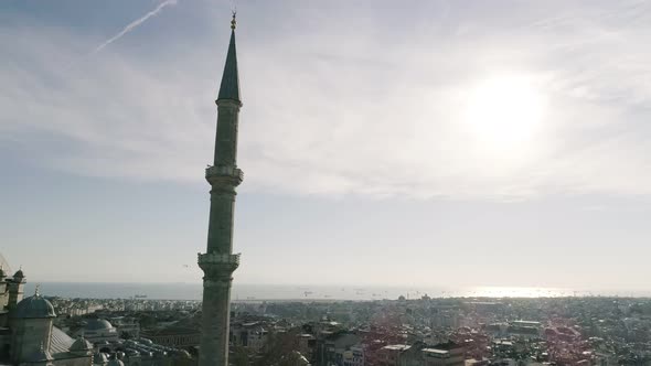 Istanbul Fatih Mosque And Marmara Sea Aerial View