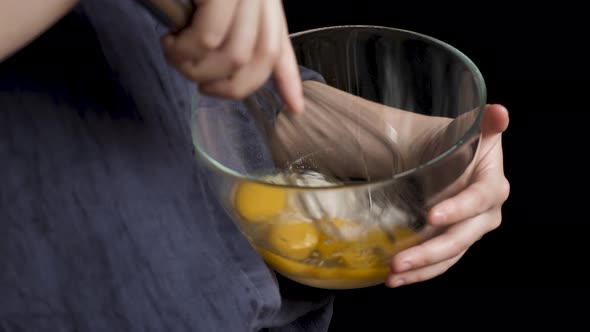 Manual Beating of Eggs with Sugar