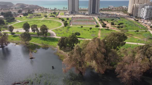 Around the park, to the residential neighborhood and a view of the sea