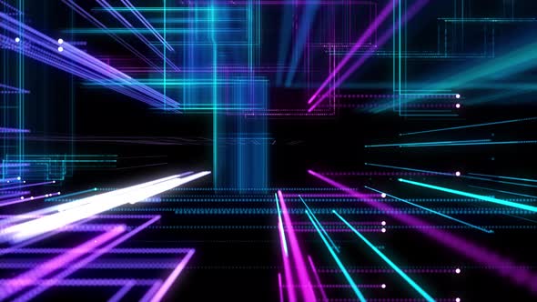 Digital Cyberspace with Particles alt