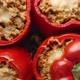 Red Peppers Stuffed with Beef Meet and Mozarella Cheese with Herbs and Garlic - VideoHive Item for Sale