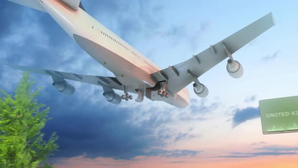 Airplane Arriving To United Kingdom alt